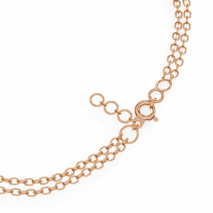 Bracelet chaîne pavé cubain à maillons gourmette – Double rangée de diamants de laboratoire VVS DEF CVD en or rose massif 10K 14K 18K - Product Image 4