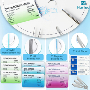 Kit de sutura para laboratorio de biología y estudiantes de anatomía, juego de bisturís de acero inoxidable para uso quirúrgico, médico y de primeros auxilios. - Product Image 6