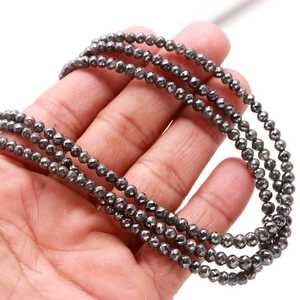 Cuentas de Diamante Facetadas de Sal y Pimienta Gris Oscuro al por Mayor, Hilo Suelto de 15 Pulgadas, Certificadas por Terceros para Joyería de Lujo - Product Image 2