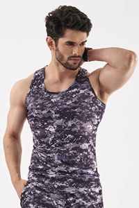 Men <b>Mesh</b> Panel Tank <b>Top</b> for Extra Breathability Men Sleeveless Compression Vest for Athletic Use with OEMODM services - Product Image 6