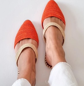 Handmade Raffia Mules: Moroccan Summer <b>Slides</b> - Product Image 3