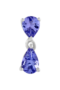 Pendientes de Tanzanita en Plata de Ley 92.5 KLST-30801 - Product Image 2