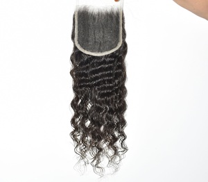 Cabello Indio Natural Negro Liso con Ondas, Cierre de Encaje Transparente HD 4x4, Cabello Humano Remy Suave - Product Image 2