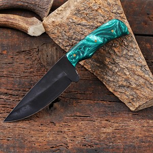 Cuchillo Nórdico Forjado con Recubrimiento en Polvo, Hoja Fija de Punta Caída, Mango de Resina de Grado Industrial, Cuchillo Personalizado OEM para Caza y Camping - Product Image 3