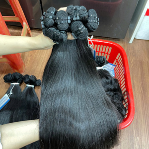 ผมเวียดนามแท้ 100% แบบเป็นมัด ผมตรงธรรมชาติ แบบ Double Drawn  ต่อผมแบบ Weft  ขนาด 10-34 นิ้ว มีจำหน่าย - Product Image 1