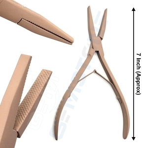 Alicates Profesionales de 7 Pulgadas para Extensiones de Cabello, con Dientes Planos Dentados en el Interior, de Acero Inoxidable, para Micro Anillos y Nano Anillos - Product Image 4