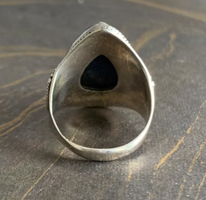 <b>Chunky</b> Designer Fine Jewelry Lapis <b>Ring</b> 925 Sterling Sliver Everyday Wear jewelry for Her - Product Image 4