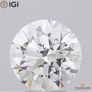 Diamante cultivado en laboratorio CVD con certificación IGI para centro de colgante personalizado, 9.30 mm, claridad VVS1, color F, 3.00 quilates, forma redonda - Product Image 1