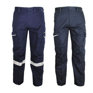Men's Orange Reflective Work Pants Straight Fit Canvas Breathable Midweight Autumn Wear Button <b>Fly</b> - Product Image 5