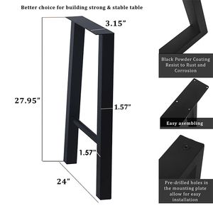 Thép không gỉ sắt chân đồ nội thất trong nhà/ngoài trời sử dụng cho bàn ăn khung giường phòng khách & nhà hàng - Product Image 3