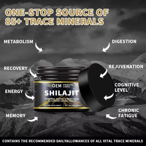 Résine de Shilajit de l'Himalaya en marque privée, 100% pure, avec 87% d'acide fulvique et des oligo-éléments pour la force et l'immunité - Product Image 4