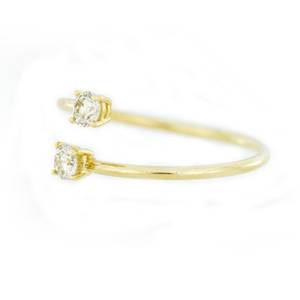 Anillo de Diamantes Cultivados en Laboratorio de 0.20 CT con 2 Piedras en Oro de 18K |   Anillo de Diamantes Toi Et Moi con Certificado IGI |   Elegante Joyería para Aniversario de Bodas - Product Image 5