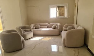 Luxury Corner Sofa Set 6 Seater Fabric <b>Upholstery</b> Soft Cushions top best Durable Modern Home Furniture for Living Room - Product Image 6