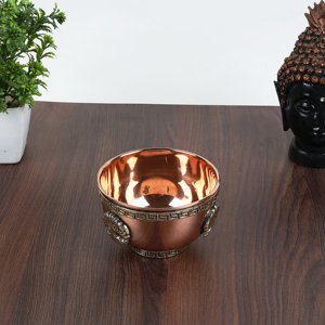 Brûleur d'encens en cuivre Arbre de Vie, petit bol pour fumigation et offrandes, utilisations multiples, par Indian Consigners - Product Image 5