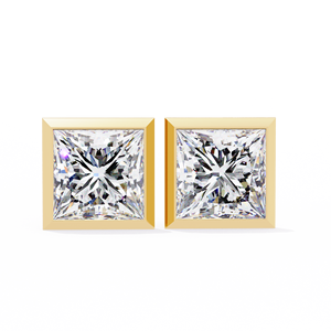 Prix de gros – Boucles d'oreilles clous en or massif 18 carats avec diamant de laboratoire DEF taille princesse de 1,75 carat, certifié IGI, idéales pour un cadeau - Product Image 4