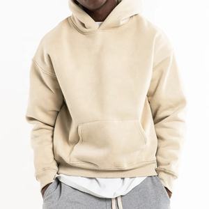 Sweat-shirt à capuche épais pour homme, 500 g/m², 100 % coton, logo personnalisé, sans cordon, molleton épais, coupe ample - Product Image 1