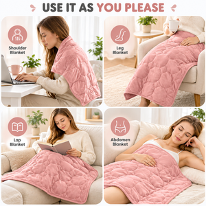 Weighted Lap <b>Throw</b> for Adults & Teens | 5 lb Heavy Blanket | 29x33 Inch <b>Quilted</b> Comfort Cover | Cozy Relaxation Blanket for Home - Product Image 2