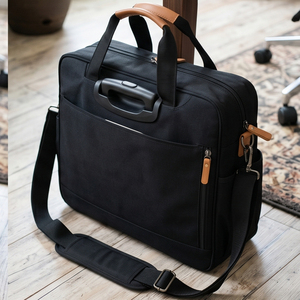 Bolso de lona profesional Regal Three Llc para oficina con ribete de cuero y bolsillo frontal para uso diario - Product Image 6