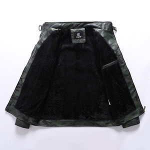 Chaqueta de Cuero para Hombre, Manga Larga, Estilo Clásico, para Todas las Estaciones, Resistente al Viento, Impermeable, Ignífuga, Negra, Roja, Marrón, Amarilla - Product Image 4