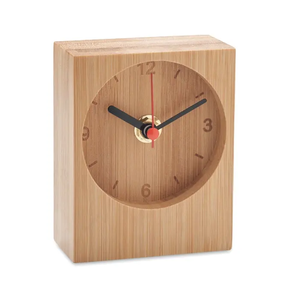 Horloge de table en bambou CLAMBU, merchandising durable - Product Image 1
