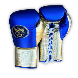 Gants d'entraînement et de sparring professionnels pour adultes, personnalisables, en cuir de vachette respirant et anti-humidité, avec fermeture à lacets, « No Boxing No Life » - Product Image 3