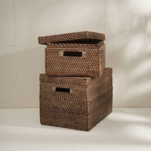Clothing organizers rattan <b>storage</b> box handmade weaving container <b>boxes</b> from top-rated seller - Product Image 2