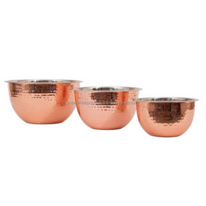 Bol de service en cuivre décoratif avec motif unique, vaisselle élégante pour la décoration de table et collection de cadeaux - Product Image 3