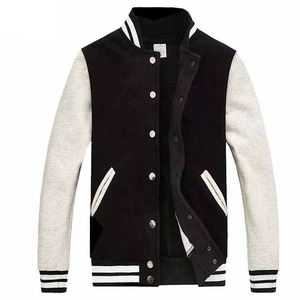 Black Red Royal Blue Navy <b>White</b> Sleeve Varsity <b>Jacket</b> <b>Men</b> Custom College Letterman Baseball <b>Jacket</b> OEM - Product Image 5