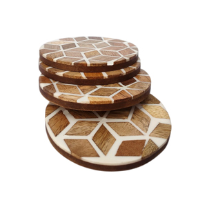 Antique Brass Metal <b>Drink</b> <b>Coaster</b> Set Stainless Steel <b>Coasters</b> <b>For</b> Home Bar Cocktails And Modern Table Decor On Wholesale Price - Product Image 5