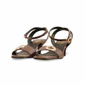 Sandalia de tacón marrón formal FR5443 - Product Image 3
