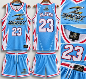 Vente en gros directe ZIAKOT INDUSTRY Maillot de basket-ball authentique personnalisé gris noir-blanc - Product Image 4