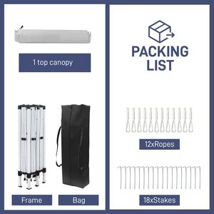 Lussuosa Tenda Pieghevole Impermeabile Bianca 3x6m con Borsa per il Trasporto in Tessuto Oxford per Uso Domestico, Campeggio e Feste all'Aperto, per 2 Persone - Product Image 6