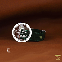 Montre de luxe exclusive en moissanite avec bracelet vert haut de gamme et lunette entièrement sertie de pierres