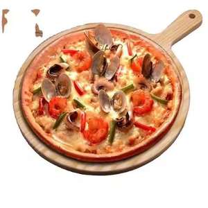 Elegante Plato de Pizza de Madera, Apto para Alimentos, con Asa, Redondo, para Servir y Presentar Queso, para Cafetería, Panadería o Restaurante, a Precio Económico - Product Image 4