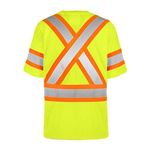 T-shirt haute visibilité personnalisable avec logo, best-seller, vêtements de travail haute visibilité, t-shirt à manches courtes, vêtements de sécurité - Product Image 5