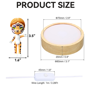 Lámpara LED 3D con Forma de Tigre, Luz Nocturna, Cable USB Tipo A, Control de un Botón, 2700K, Blanco Cálido Suave, Tamaño Pequeño, para Decoración de Dormitorio, Regalo - Product Image 6