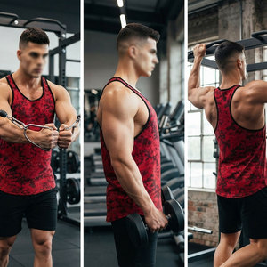 Débardeur de sport pour homme, entraînement haute intensité, vêtements de gym, design à manches aérées, impression par sublimation, débardeur pour homme - Product Image 6
