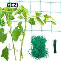 Filet de soutien pour plantes en jute, treillis de jardin en maille plastique avec piquets pour plantes grimpantes, melon amer, rouleau de 2m x 5m
