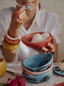 Tazón para servir aperitivos y salsas de resina tallada, apto para uso alimentario, ecológico, para el hogar, tamaño personalizado, hecho en India, para fiestas - Product Image 2