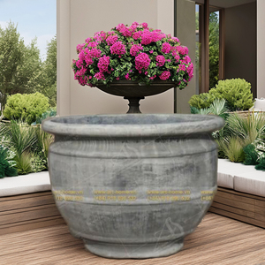 Durable GRC grande y moderno maceta tazón exterior Patio jardín macetas decorativas para el hogar paisaje Barky maceta para plantas - Product Image 2