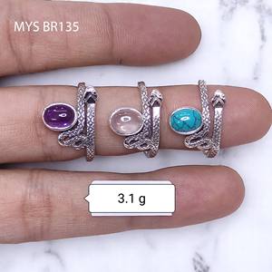 Anillo de Plata de Ley 925 con Piedra Preciosa de Amatista Natural, Precio al por Mayor, Joyería de Plata - Product Image 1