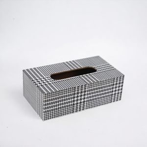 Caja de Madera para Guardar Papel Tisú con Diseño Impreso en Resina | Porta Servilletas de Papel Premium |   Para decoración de comedor, baño, coche, oficina y hogar - Product Image 1