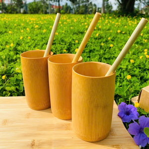 Premium Natural <b>Bamboo</b> <b>Straws</b> Reusable Sustainable Biodegradable Drinking <b>Straw</b> for Zero Waste Lifestyle Products Supply - Product Image 3