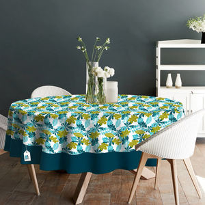 100% Cotton Woven Floral Printed Modern <b>Round</b> <b>Table</b> <b>Cover</b> Soft Waterproof Oilproof for Kitchen Dining Home Decor - Product Image 1