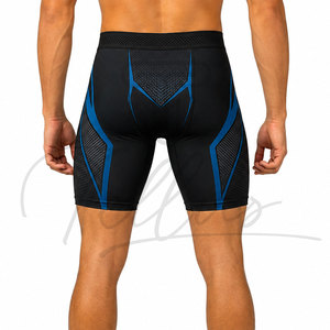 Shorts de compression pour hommes, vêtements de sport et fitness, fabriqués au Pakistan, prix bas, contraste de couleurs. - Product Image 2