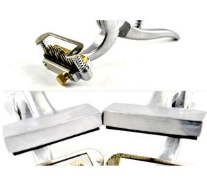 Pince à tatouer vétérinaire en acier inoxydable réutilisable, durable et réglable pour chevaux et grands animaux, applicateur d'oreilles à éperons pour marquage et identification - Product Image 5