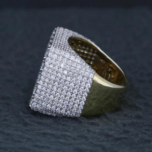 Bague unisexe en argent sterling plaqué rhodium pour homme, style hip-hop, idéale pour fiançailles, anniversaire, mariage, ou comme bague de pinky – Cadeau parfait - Product Image 2