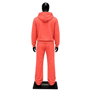 Conjunto de chándal con detalles de coral para hombre, sudadera con capucha y cremallera completa y pantalones, ropa casual de calle, traje de jogging, ropa deportiva premium personalizada al por mayor - Product Image 2
