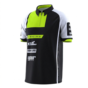 Chemises polo de course pour hommes, design personnalisé de haute qualité, 100 % polyester, impression par sublimation intégrale, respirantes, OEM - Product Image 1