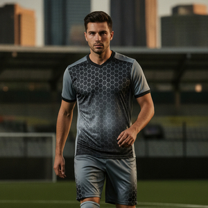 Uniforme de Fútbol de Alta Calidad con Estampado por Transferencia de Calor, Conjunto Completo Personalizado, Jersey de Fútbol de Secado Rápido y Ligero para Partidos de Equipos Adultos - Product Image 4